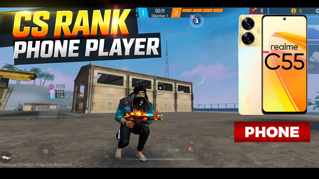 Cs Rank Phone Gameplay ✅ |No 🙂‍↔️ Emulator   Realme Phone C55 4GB + 64GB Low In Device In Free Fire 