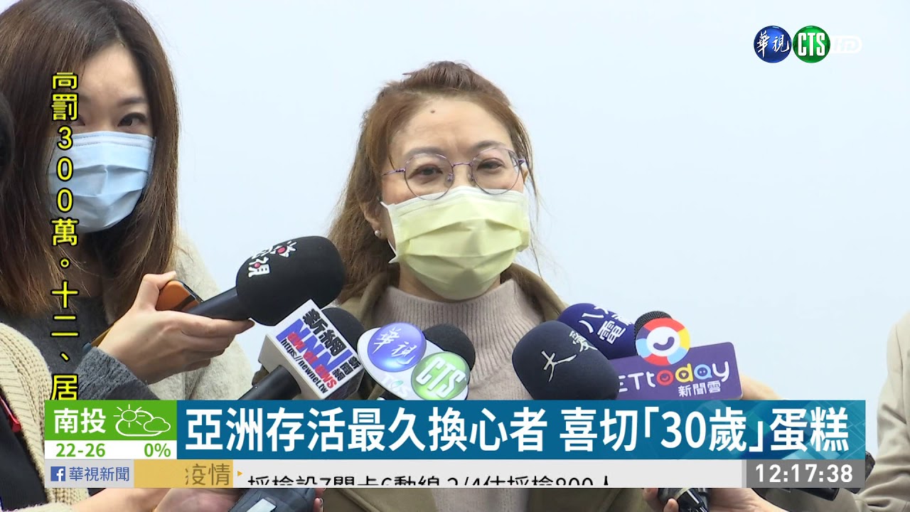 亞洲存活最久換心者 度過2次罹癌難關｜華視新聞 20210204