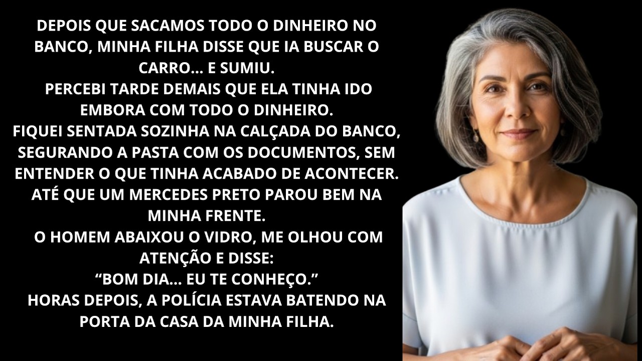 MINHA FILHA ME DEIXOU NA PORTA DO BANCO APÓS SACAR MEU DINHEIRO, ATÉ QUE UM MERCEDES PAROU..