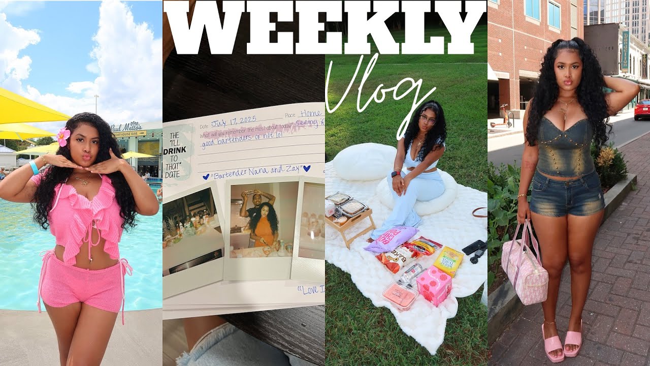 WEEKLY VLOG | DATEBOOK + WATERPARK + PICNIC + DRIVE IN MOVIES + PADDLE BOAT + SIP N PAINT + COOKOUT