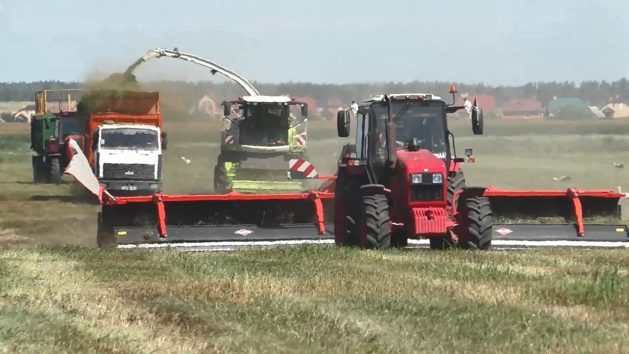 Мощная заготовка сенажа: Deutz-Fahr, Fendt, МТЗ и CLAAS Jaguar 870 в действии!