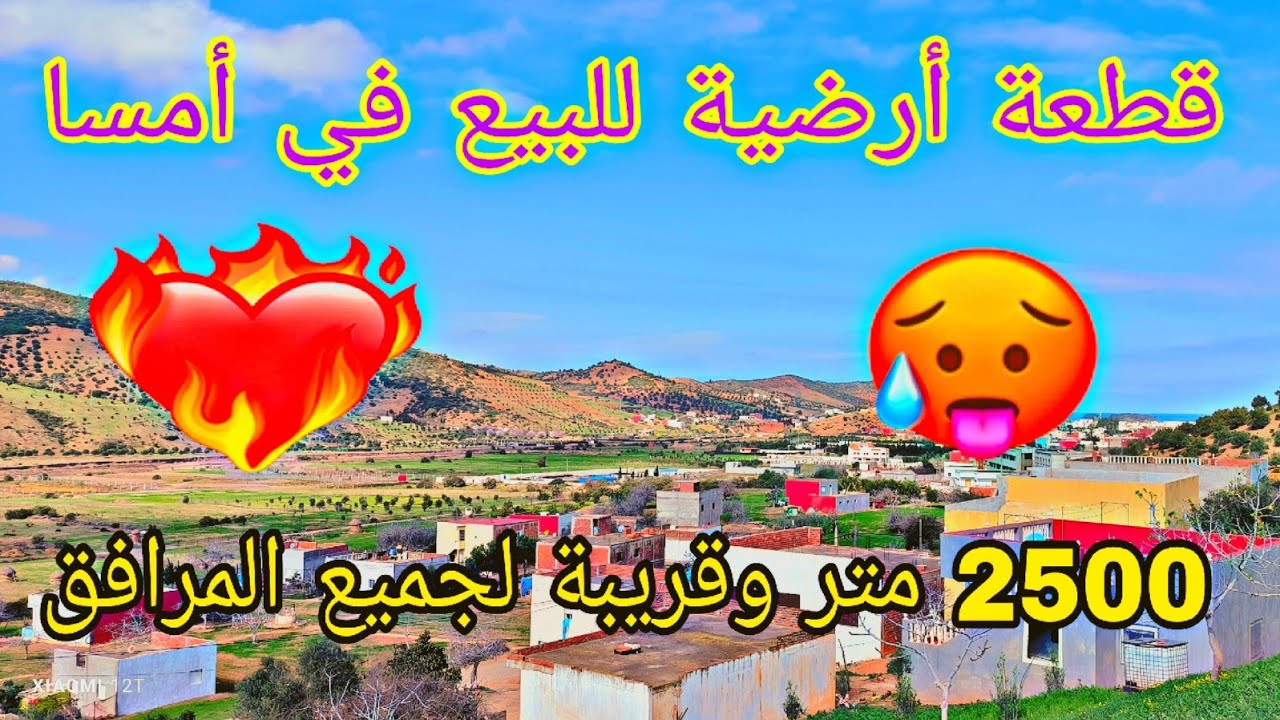 همزة 🤯 قطعة أرضية للبيع في أمسا 🤩 مغروسة 🌲  2500 متر 🥵 بثمن 35 مليون معة المفاهمة 0699689101