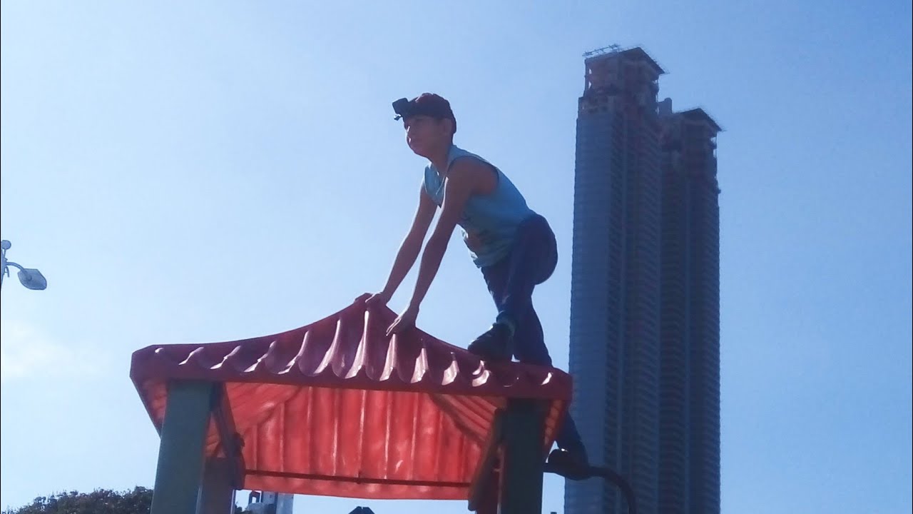 fiz parkur pela minha cidade