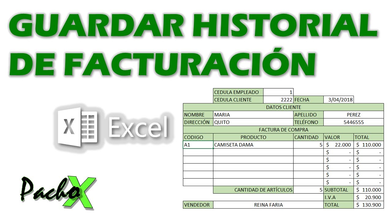 Como guardar el historial de facturaci&oacute;n en Excel con una macro sencilla | Microsoft Excel