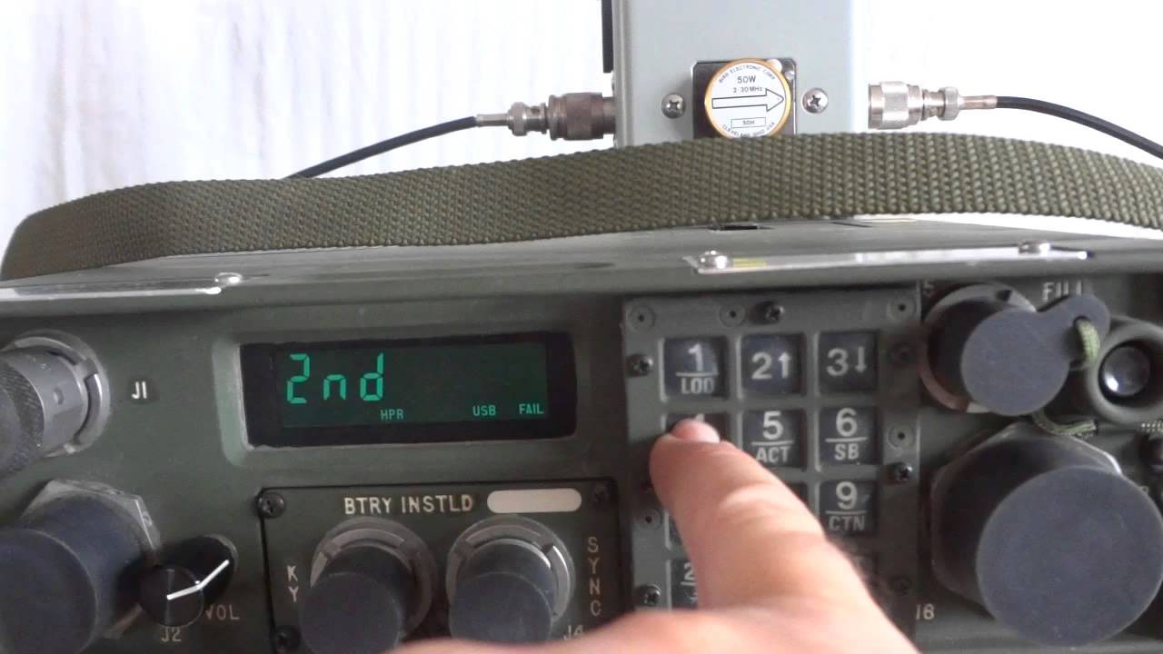 Military radio RT-1511/GRC 215 man pack and vehicular HF SSB transceiver