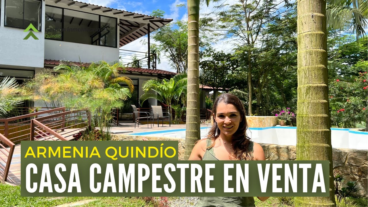 Se vende casa campestre rodeada de un HERMOSO Y GRANDE JARDÍN Armenia