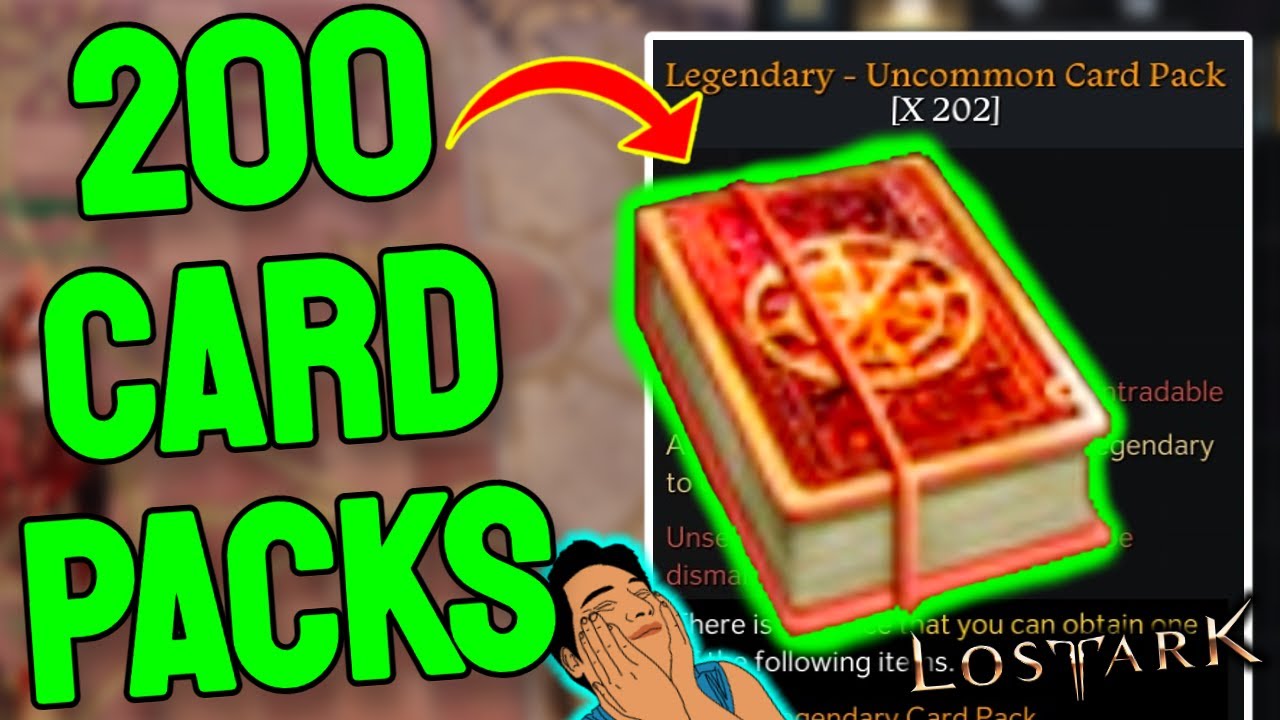 MAX LUCK? Opening 200 Card Packs (Legendary - Uncommon) | Lost Ark