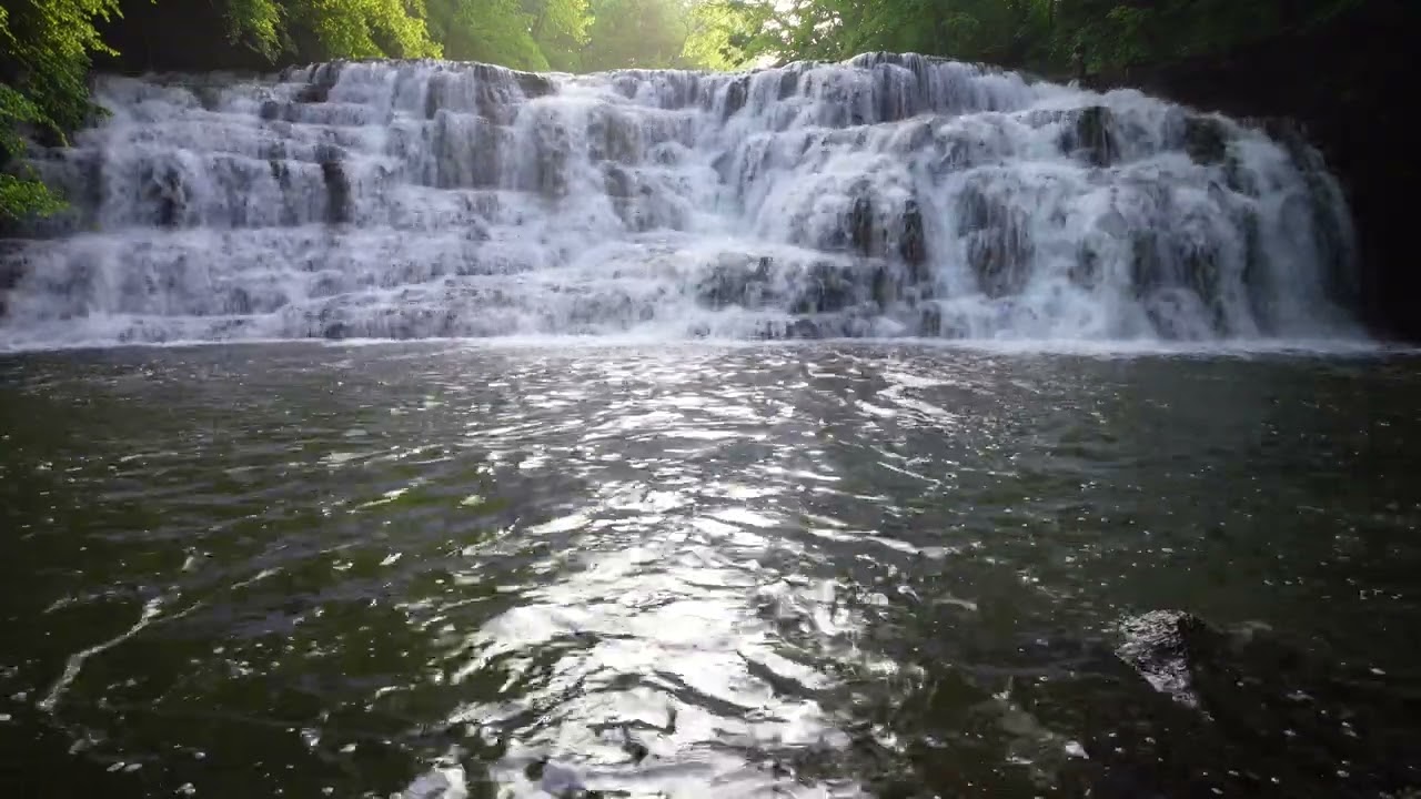 RELAXING RUTLEDGE FALLS WATERFALL 4K 1 HOUR REAL AUDIO