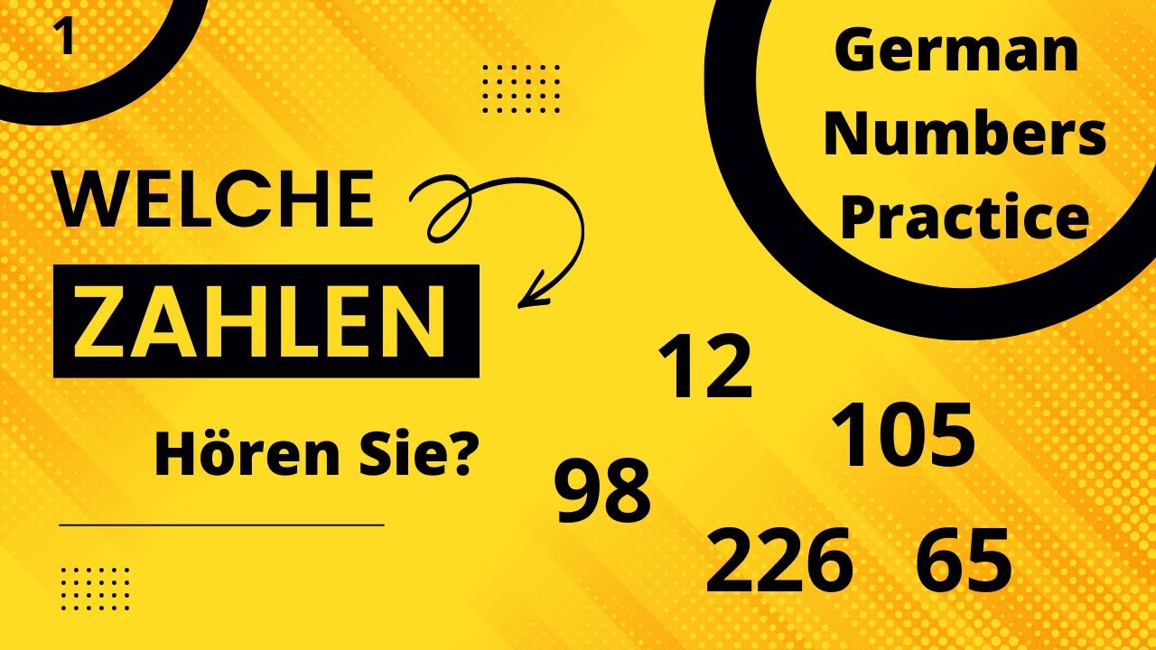 A1 Übung 1  Welche Zahlen hören Sie? || Which number you listen?