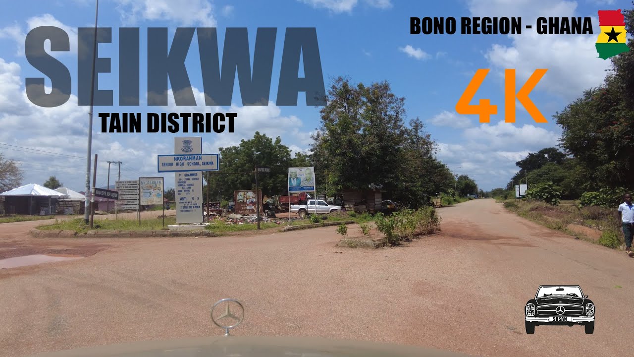 Seikwa Drive Tour in the Tain District Bono Region of Ghana 4K