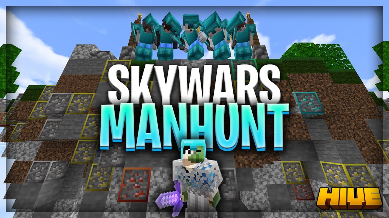 Skywars Mobile Pro VS 5 Hunters (Minecraft Manhunt)