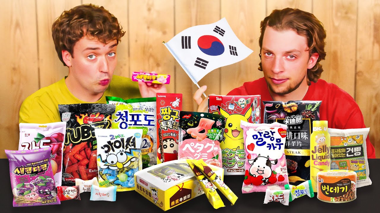 Foreign Idiots Try the Craziest Korean Candy!