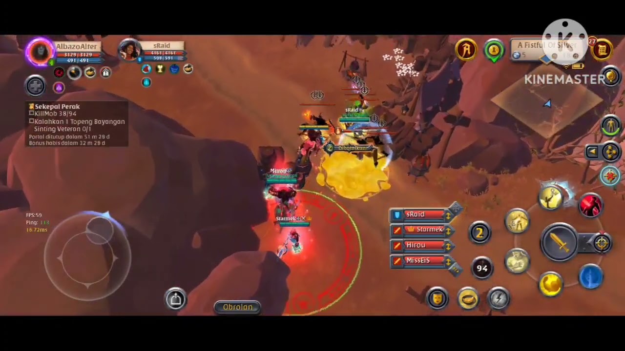 Fistful Of Silver HCE Healer POV (mobile), Albion Online