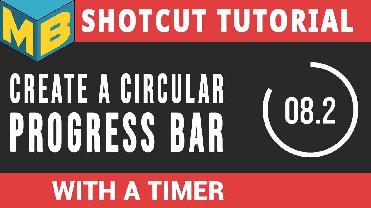 Shotcut Tutorial -  Create a Circular Progress bar & Timer