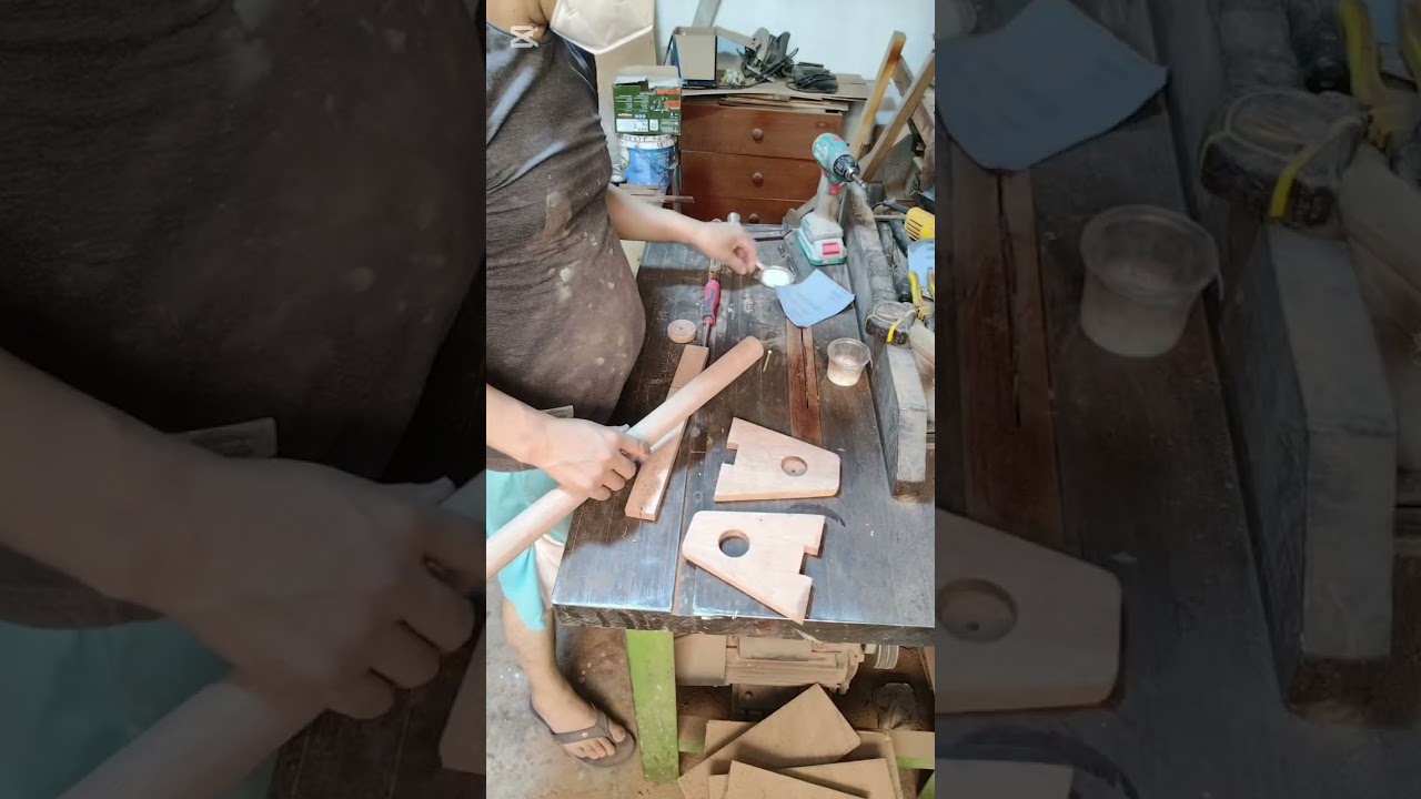 #Como hacer un #soporte de #madera para #papel toalla #carpinteriaEpi25 #vidioshortsyoutube 