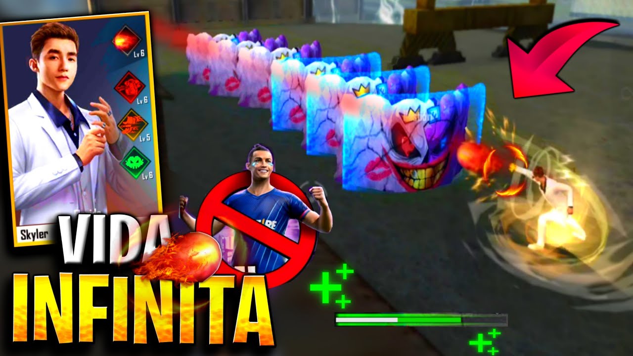 ADIOS CR7? EL PODER DEL NUEVO PERSONAJE SKILER (VIDA INFINITA ROMPE HIELOS)  FREEFIRE