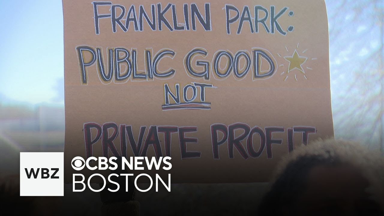 Neighbors protest outside White Stadium in Boston, calling it 