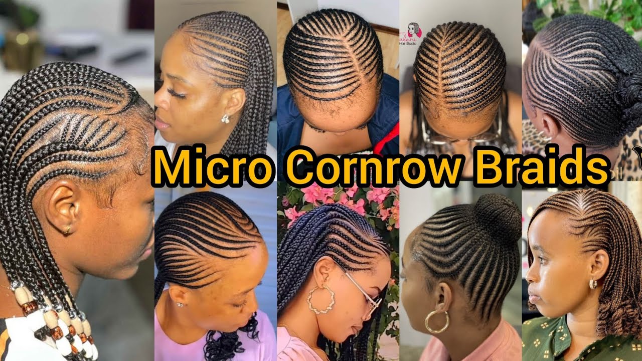 Cornrow Braids for Black Women 2025 | Tiny Micro Cornrow Hairstyles | Straight Back Cornrow Braids