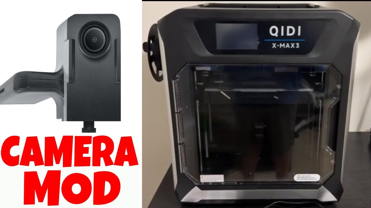 QIDI X-Max 3 3D Printer Camera Review and Demo 1080p - Remote Viewing in Fluidd