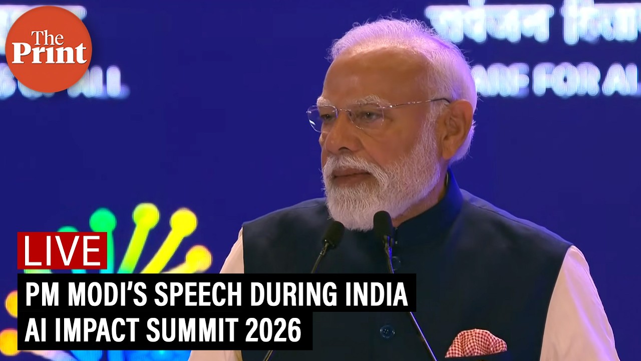 LIVE: PM Modi&rsquo;s speech during India AI Impact Summit 2026