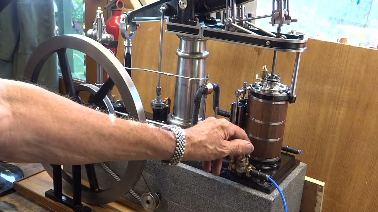 My Stuart Major Beam Engine now running on Compressed air