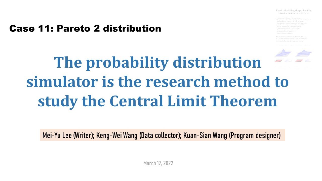 Central limit theorem on Pareto 2 distribution (Lomax distribution) for business, internet traffic