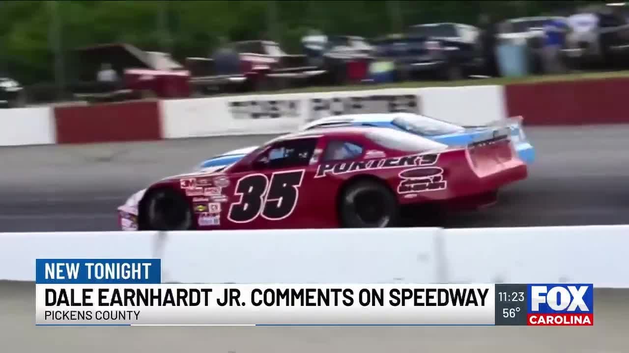Гонщик NASCAR Дейл Эрнхардт-младший комментирует будущее автодрома Гринвилл-Пикенс.