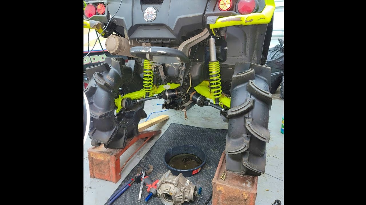 CANAM OUTLANDER 1000R XMR REAR DIFF REMOVAL *FAST WAY* UNDER 30 min 🎯🔧(GEN2)