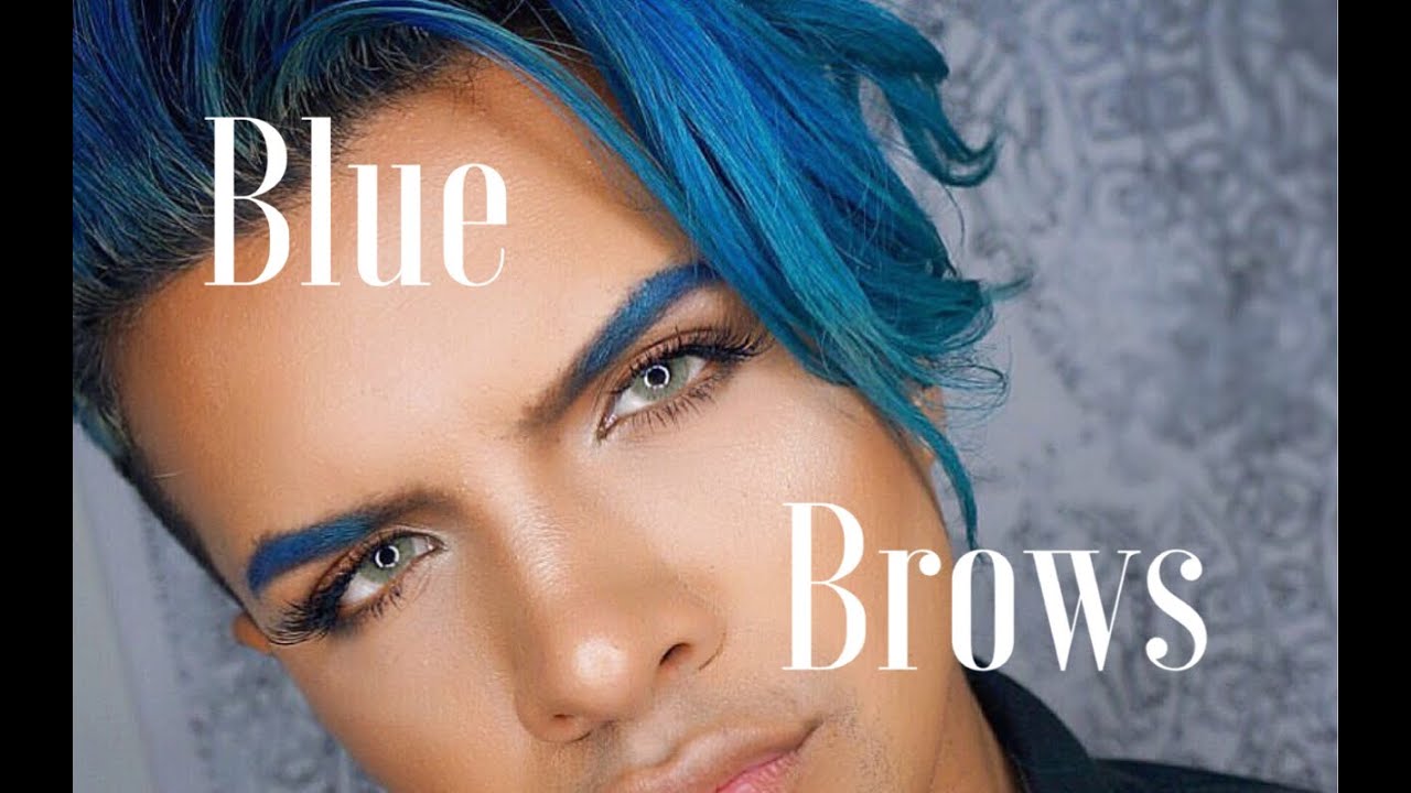 Blue Colored Eyebrow Tutorial | Gabriel Zamora