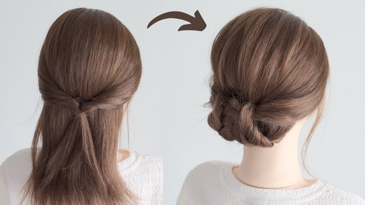 [ヘアアレンジ]ミディアムヘアでも出来る簡単まとめ髪 / [Hairstyle] Easy Hair Updo for Short to Medium Hair