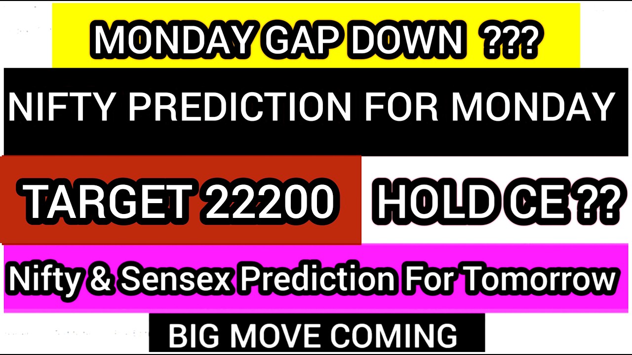 Monday market predictio | Nifty Prediction | Banknifty prediction | Tomorrow market gap up or  down