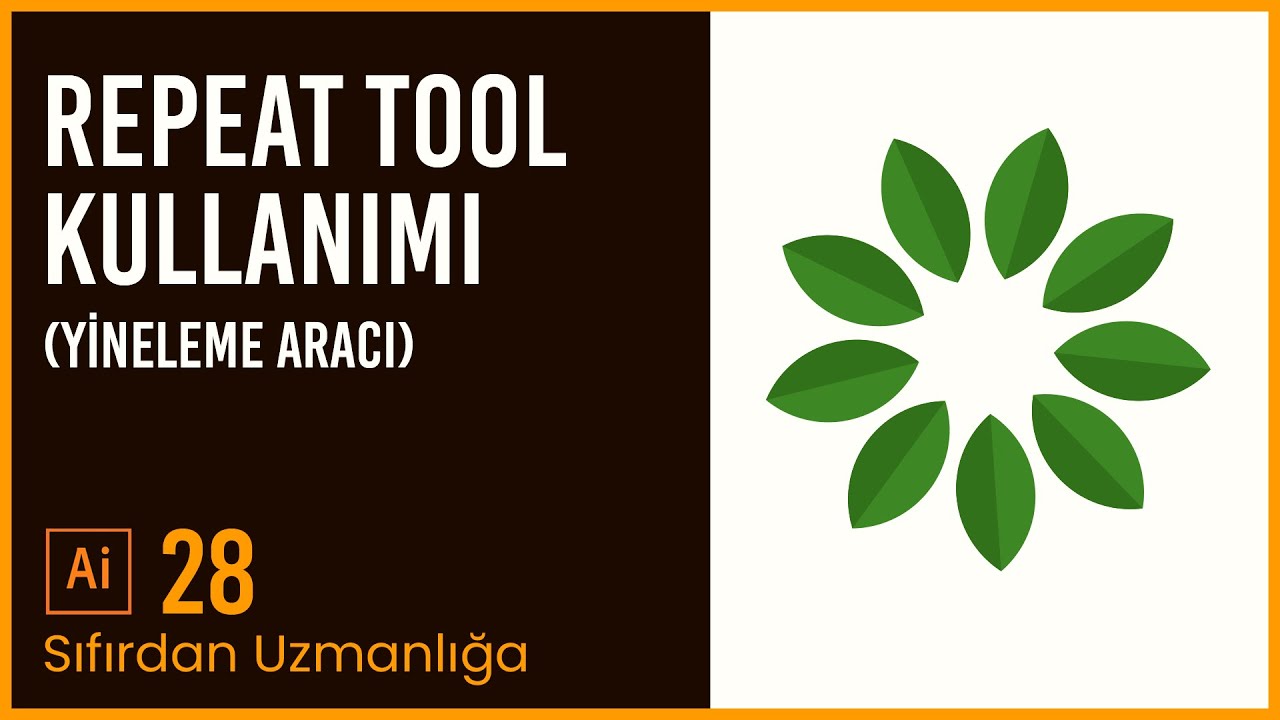 Adobe Illustrator 2022 - Ders 28 - Repeat Tool (Yineleme Aracı) 