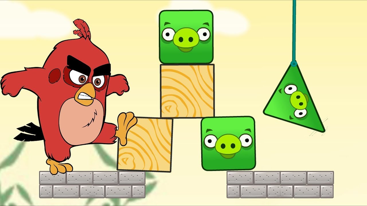 Angry Birds Piggies Out - ONE BIRDS KICK ALL SQUARE PIGGIES ALL LEVEL!