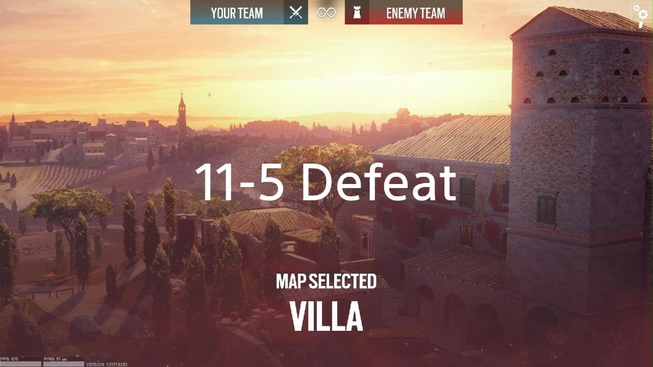 R6 Solo Villa Ranked 11-5 Defeat