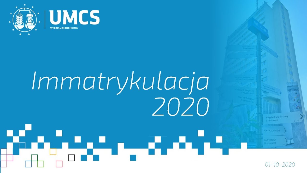 Immatrykulacja Wydziału Ekonomicznego UMCS 2020