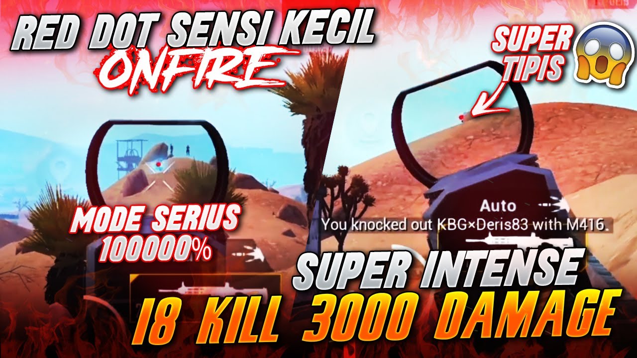 RED DOT SENSI KECIL ONFIRE !!! MATCH SUPER DUPER INTENSE !!! Ryan Prakasha PUBG Mobile