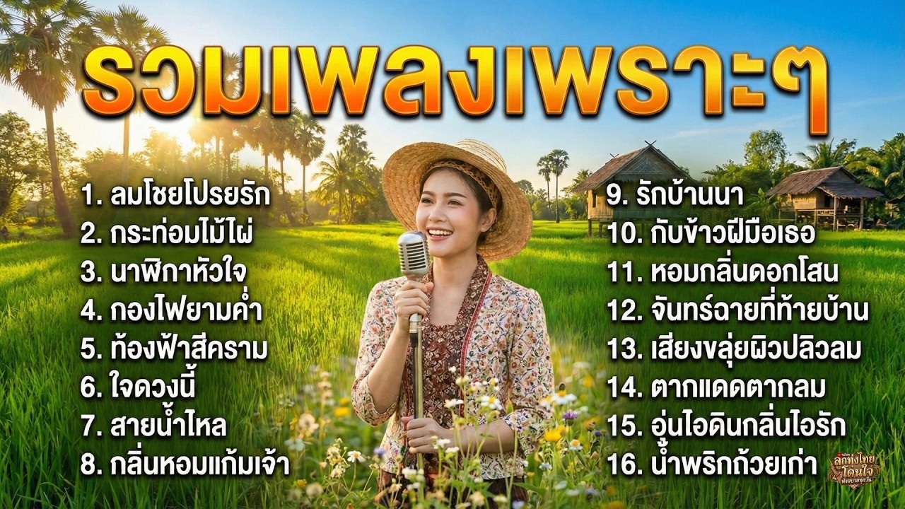รวมเพลงลูกทุ่งเพราะๆ รักหวานๆ ฟังยาวๆ ทำงานเพลินๆ อารมณ์ดีตลอดวัน