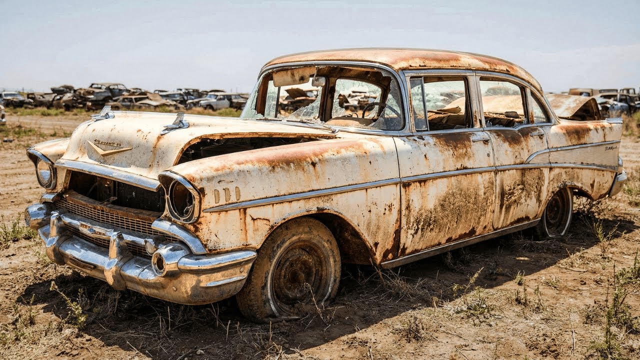 ASMR Car Restoration! 1957 Chevrolet Bel Air: Total Disrepair to Showroom New