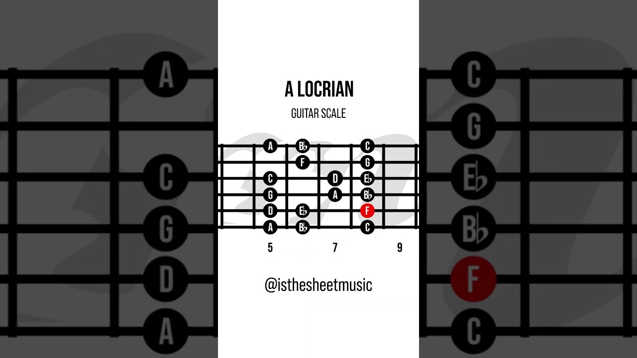 Locrian Mode   Guitar Scale Diagram #guitarscales #guitar #guitarbeginner #guitarist #guitarjazz