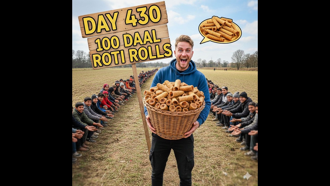 Cooking 100 daal roti rolls for the homeless (Day 430 Ride-along)