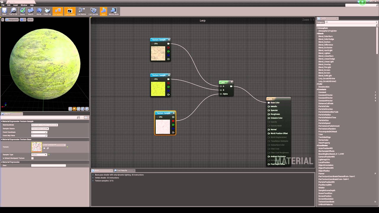 Unreal Engine 4 -  Blending Textures