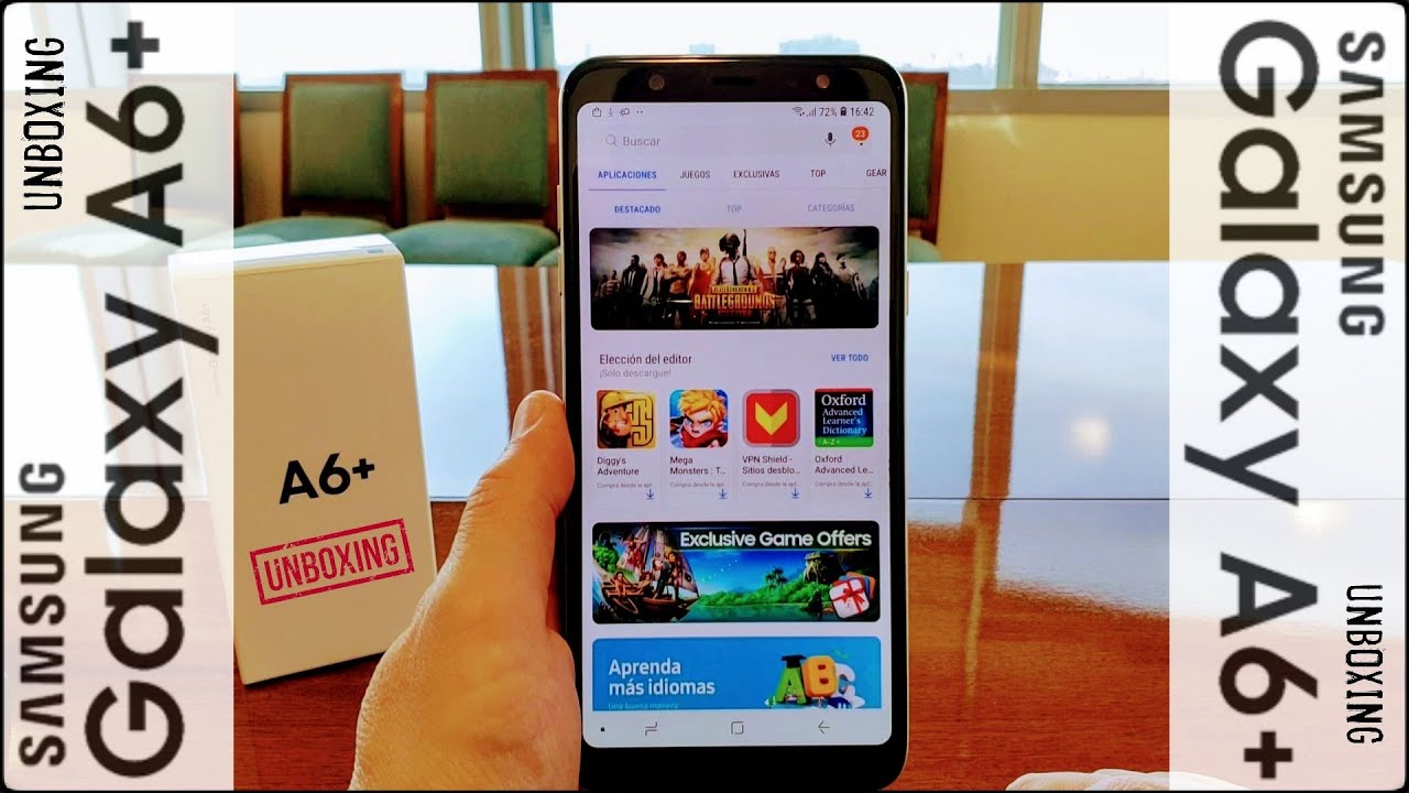 Unboxing (Desempaquetado), en Espa&ntilde;ol, SAMSUNG GALAXY A6 PLUS 2018 (A6+)