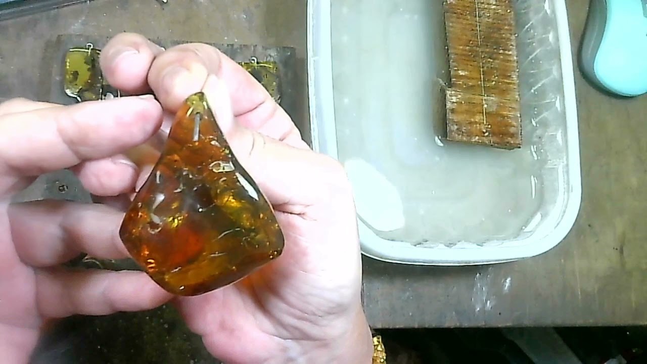 COMO PERFORAR UN ÁMBAR Y MONTARLO EN PLATA. Clases de Joyería y Lapidaria