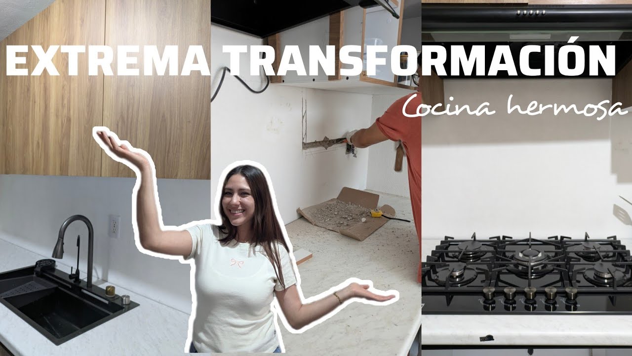 ✅EXTREMA TRANSFORMACIÓN DE MI COCINA PT.9// Hecha por nosotros mismos 🙌//instalación de parrilla🛠️