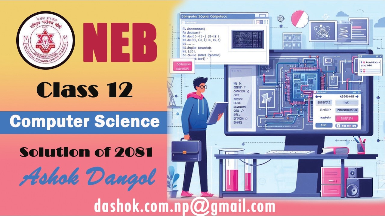 NEB 2079 MODEL QUESTION PAPER SOLUTION CLASS 12 COMPUTER SCIENCE #ashok #computersciencemcqs