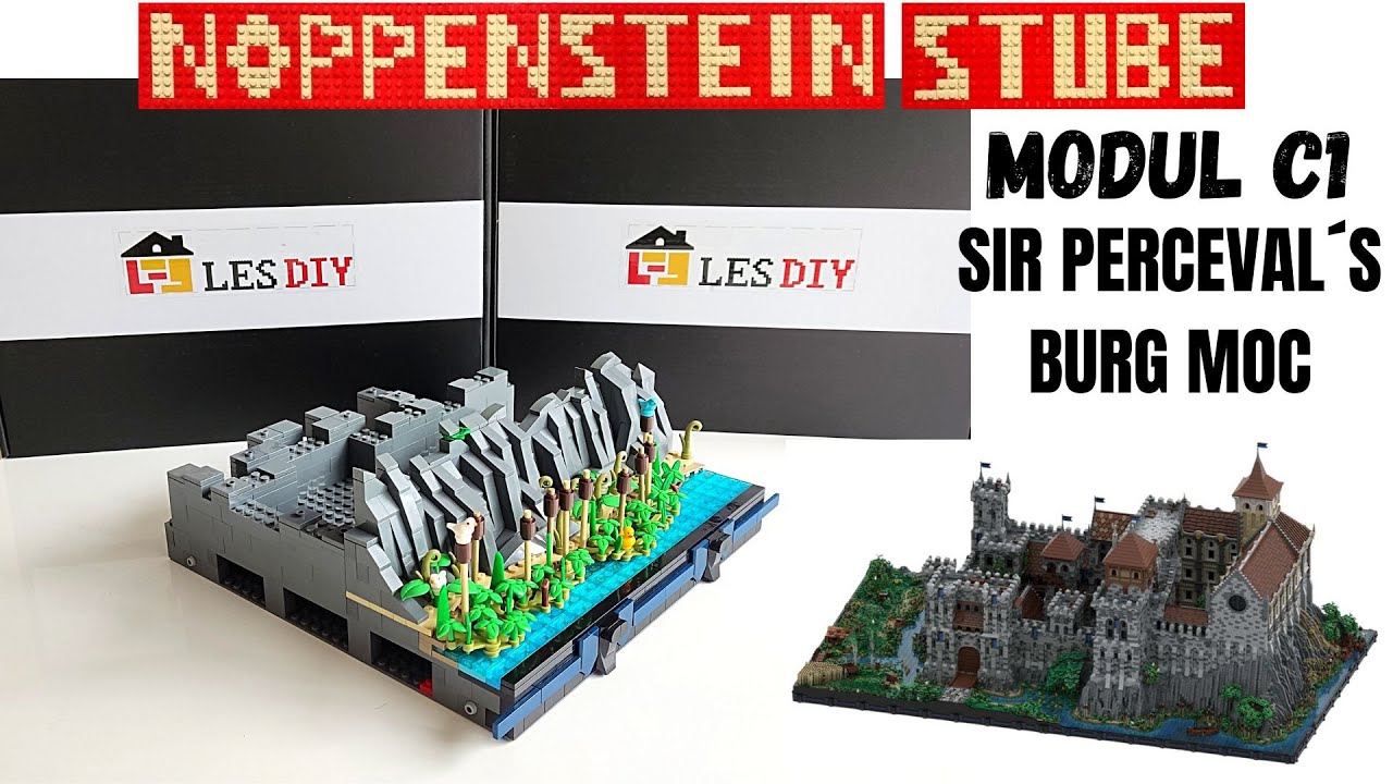 Teil 5 Lesdiy Mittelalterliches Burg Moc Modul C1 | Ich baue Sir Perceval´s riesen Noppenstein Burg
