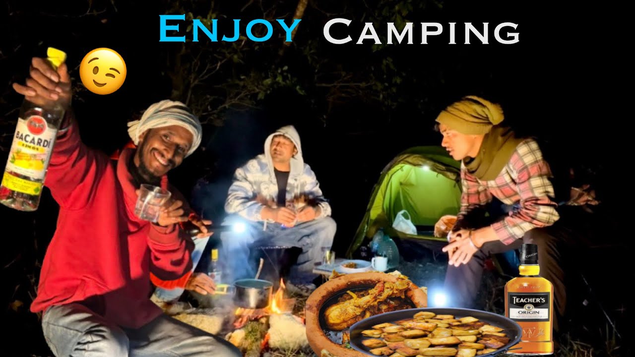 ENJOY 😉 OVERNIGHT CAMPING COOKING WITH DRINKS 🍷| CAMPING IN INDIA 