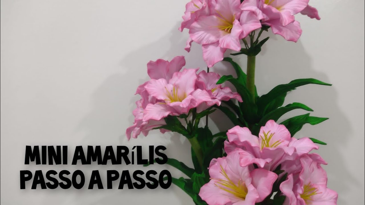 como fazer Mine amarílis com Eva passo a passo/frisadores MFM produções em Eva