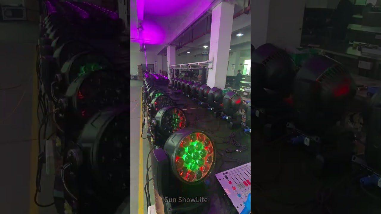 ZOOM 19*15W RGBW 4in1 LED Wash Moving Head Light With Circle Control 