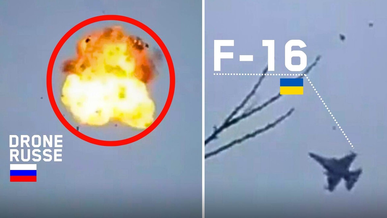 F-16 VS DRONE RUSSE : CANON PLUTOT QUE ROQUETTE LASER ?